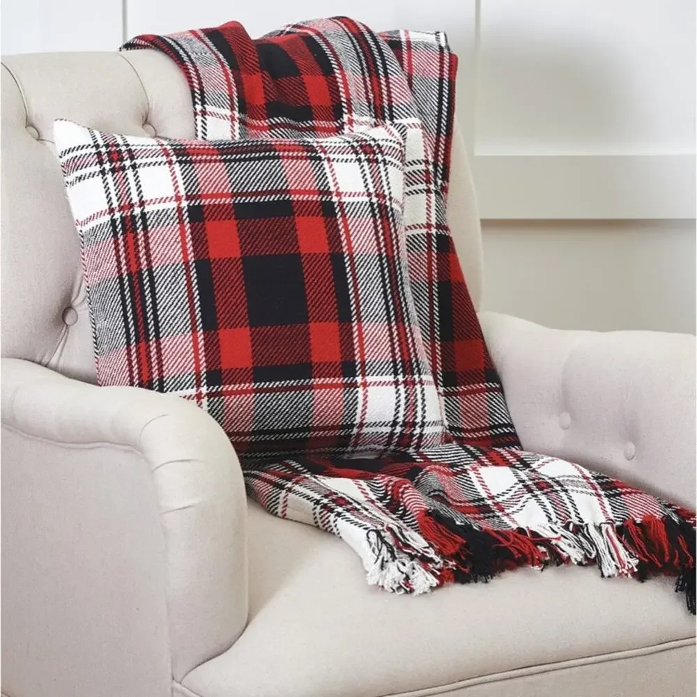New In Package C And F Home Plaid Fringed Fireside Throw 50X60”